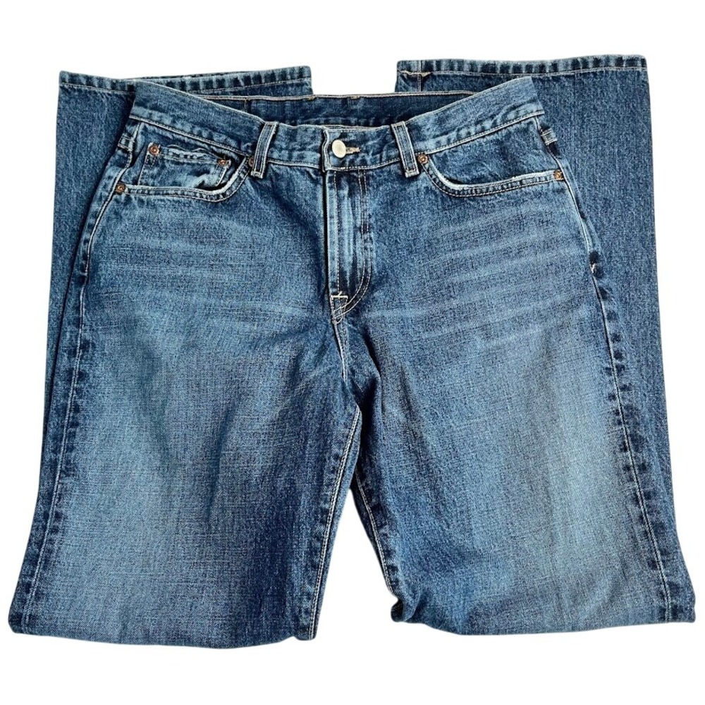Vintage Lucky Brand 136 Peanut Pant Women's 14 Blue Flare Low Rise‎ Jeans USA
